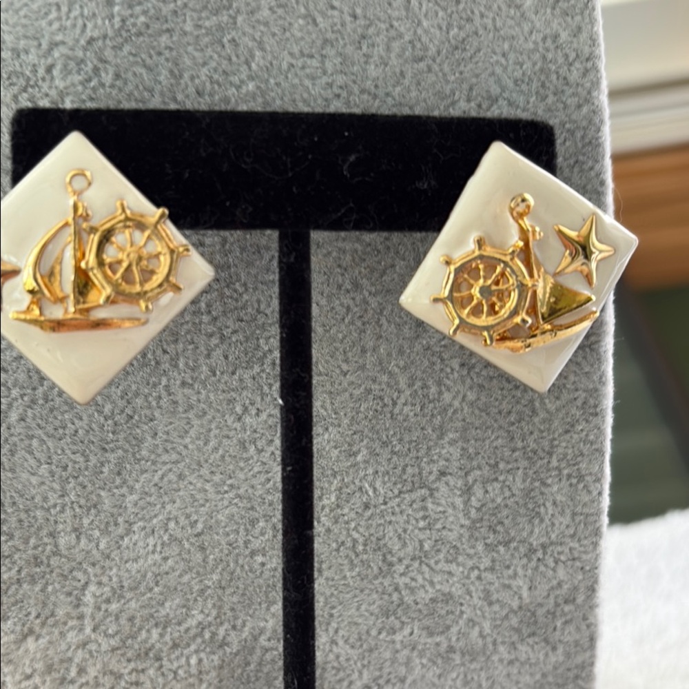 Gold Nautical Earrings